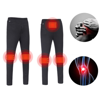 Warm Women Men Winter Outdoor Hiking Pants Infrared Heating Trousers Slim Skiing USB Charging Electric Heated Pants Trousers